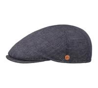 Mayser Sidney Fine Stripes Flatcap Schirmmütze gestreift Mehrfarbig Made in EU Herren Frühling Sommer dunkelblau 60 cm