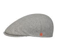 Mayser Sidney Hunter Flatcap Schirmmütze meliert einfarbig Made in EU Herren Herbst Winter grau 57 cm