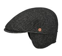Mayser Sidney Plus Flatcap Fischgrat Made in EU Herren Winter schwarz 57 cm