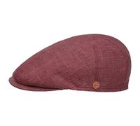 Sidney Leinen Stripes Flatcap by Mayser rot 56 cm