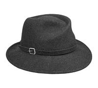 Mayser Twisted Crown Wollhut Filzhut Asymmetrisch Packable Handmade Made in EU Damen Winter Herbst anthrazit One Size