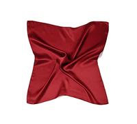 MayTree Seidentuch aus 100% Maulbeer-Seide - Quadratisch einfarbig kirsch rot 53x53 - Luxuriöses Damen Halstuch - Eleganter Bandana-Schal für Damen - Luxus und Komfort für Erwachsene