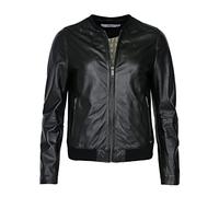 Blouson MAZE "42021143", Damen, Gr. XL, schwarz, Obermaterial: 100% Lammleder. Innenfutter: 100% Baumwolle. Ärmelfutter: 100% Polyester. Strickmaterial: 100% Baumwolle, Jacken Blouson (83549764-XL) sc