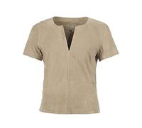Maze Lederhemd schick Arona L grau Damen kurzarm Blusen Tuniken Lederbekleidung L taupe