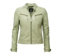 Lederjacke MAZE "31Ryana", Damen, Gr. S, grün (dusty sea), Obermaterial: 100% Lammleder; Futter: 100% Baumwolle; Ärmelfutter: 100% Polyester, Jacken (15823703-S) dusty sea