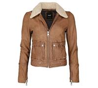 Lederjacke MAZE "42020103", Damen, Gr. XL, braun (cognac), Obermaterial: 100% Lammleder / Futter: 100% Baumwolle / Kragen: 100% Polyester / Ärmelfutter: 100% Polyester, Jacken (36380315-XL) cognac