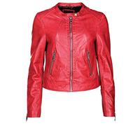 Maze Damen Lederjacke Grenada Übergangsjacke Biker Look Lammnappa MW18-3, Grösse:XXL, Farbe:Rot