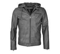 Lederjacke MAZE "42021311", Herren, Gr. XL, grau, Obermaterial: 100% Lammleder; Innenfutter: 100% Polyester; Ärmelfutter: 100% Polyester; Kapuze: 52% Baumwolle; 48% Polyester, Jacken (46082910-XL) gra