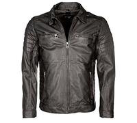Lederjacke MAZE "William", Herren, Gr. L, grau, Obermaterial: 100% Lammleder; Futter: 100% Baumwolle; Ärmelfutter: 100% Polyester, ohne Bündchen, Jacken (27671759-L) grau
