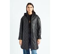 Langjacke MAZE "42021213", Damen, Gr. M, schwarz, Obermaterial: 100% Lammleder / Futter: 100% Baumwolle / Ärmelfutter: 100% Polyester / Kapuze: 80% Baumwolle, 20% Polyester, ohne Bündchen, Jacken (641