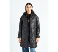 Langjacke MAZE "42021213", Damen, Gr. S, schwarz, Obermaterial: 100% Lammleder / Futter: 100% Baumwolle / Ärmelfutter: 100% Polyester / Kapuze: 80% Baumwolle, 20% Polyester, ohne Bündchen, Jacken (641