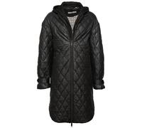 Langjacke MAZE "42021213", Damen, Gr. XS, schwarz, Obermaterial: 100% Lammleder / Futter: 100% Baumwolle / Ärmelfutter: 100% Polyester / Kapuze: 80% Baumwolle, 20% Polyester, ohne Bündchen, Jacken (64