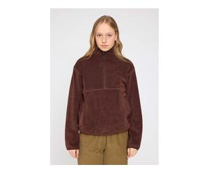 MAZINE Damen-Fleecejacke 'Half-Zip' mit Taschen, deep mahogany, Gr. L