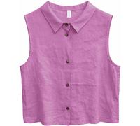 Mazine - Women's Sleeveless Linen Shirt - Bluse, Gr. L, lila/rosa (VioletPink)