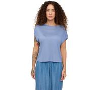 Mazine Damen T-Shirt Cropped T Loose Fit LENZING(TM) ECOVERO(TM), Größe:M, Farben:Dusk Blue