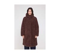 MAZINE Damen-Wintermantel 'Faux-Fur' mit Kapuze, chestnut, Gr. S