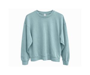 Mazine - Genderless Natural Dye Sweatshirt - Pullover, Gr. XS, türkis/weiß (NaturalDyeTurquoise)