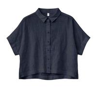 Mazine Kurzarm-Bluse Linen Ink Blue S