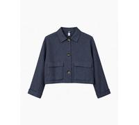 Mazine Leichte Jacke für Frauen - aus 100% Leinen Blau (Ink Blue) M