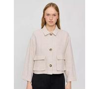 Mazine Leichte Jacke für Frauen - aus 100% Leinen Moon (Weiß) M