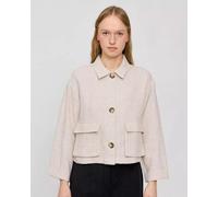 Mazine Leichte Jacke für Frauen - aus 100% Leinen Moon (Weiß) S