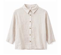 Mazine - Women's 3/4 Sleeve Linen Shirt - Bluse, Gr. XL, weiß (Moon)