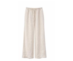 Mazine - Women's Drawstring Linen Pants - Freizeithose, Gr. L, beige (Moon)