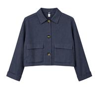 Mazine Damen Kurze Leinenjacke - 100% Leinen - Blau - Gr. XS
