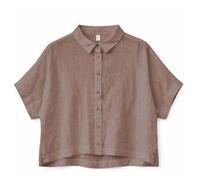 Mazine - Women's Short Sleeve Linen Shirt - Bluse, Gr. XS, braun (GreyBrown)