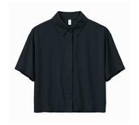 Mazine - Women's Short Sleeve Viscose Shirt - Bluse, Gr. L, schwarz/weiß (Black)