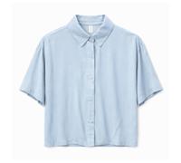 Mazine - Women's Short Sleeve Viscose Shirt - Bluse, Gr. M, weiß/grau (PastelBlue)