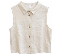 Mazine - Women's Sleeveless Linen Shirt - Bluse, Gr. L, beige (Moon)
