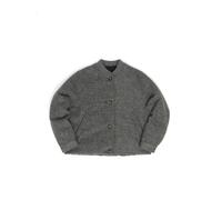 MAZINE Damen-Bomberjacke 'Vegan Wool' mit Knöpfen, anthrazit melange, Gr. L