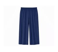 Mazine - Women's Wide Leg Viscose Pants - Freizeithose, Gr. L, weiß/blau (Indigo)