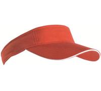 MB Caps Sport Sun Visor mit kontrastfarbenem Sandwich in 12 Farben für Golf, Tennis, Angeln von notrash2003® (Orange-Weiss)