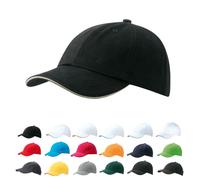 MB6112 myrtle beach Kappe 6-Panel Raver Sandwich-Kappe Black One Size