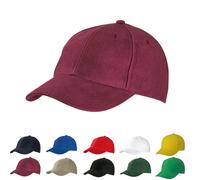 MB6128 myrtle beach Kappe 6-Panel Schwere, gebürstete Baumwolle laminiert Burgundy One Size