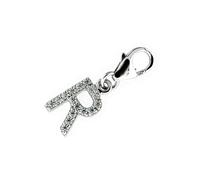 MBC - Einhänger Anhänger Buchstabe R in Silber 925 rhodiniert mit Zirkonia