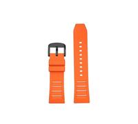 MBUIOPJ 24 mm Fluorkautschuk-Uhrenarmband, kompatibel mit GA-2200 PRG-600 PRW-6600 FLK-Armband, orange-grün, Schnellverschluss-Armband(Orange-Black)