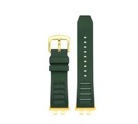MBUIOPJ GMW-B5000 Fluorkautschukarmband, kompatibel mit Casio MRG-B5000, modifiziertes, weiches, wasserdichtes Herren-Sportarmband, 5 Farben, Schwarz(Green-Gold)