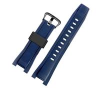 MBUIOPJ Silikon-Gummi-Armband kompatibel mit Casio GST-Serie GST-W300 210 400G S130 S310 S330 B100 Uhrenarmband Sportarmband(Blue BK)