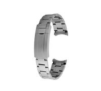 MBUIOPJ Uhrenarmband aus massivem Edelstahl, kompatibel mit Rolex, schwarz, grün, Water Ghost Submariner, gebogenes Ende, Faltschließe, 20 mm Armband