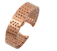 MBUIOPJ Uhrenarmband kompatibel mit Tissot 1853 Uhrenarmband Stahlband T41 T006/T099/T085 Edelstahl-Uhrenkette kompatibel mit Männern und Frauen 20 21 22 mm(Rose gold,19mm)