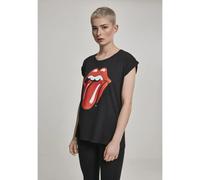MERCHCODE Damen Rolling Stones Tongue T-Shirt, Black, L