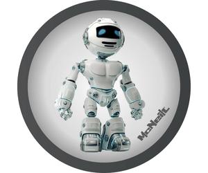 MC NEILL - McNeill Roboter hellgrau McAddy zu Schulranzen Multicolor
