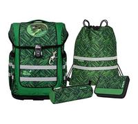 Mc®Neill Schulranzen-Set COMPACTO WOW Kunstfaser grün St.