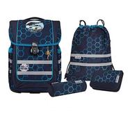 Mc®Neill Schulranzen-Set COMPACTO XAGON Kunstfaser blau St.