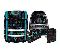 Mc®Neill Schulranzen-Set PERFECTO MICKEY MOUSE Kunstfaser schwarz/bunt bedruckt St.