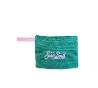 MC2 Saint Barth Raffia Clutch, Bast-Etui, Grün