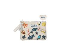 MC2 Saint Barth Tasche mit Perlen-Motiv, Marine-Motiv